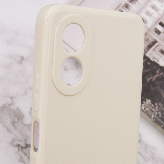 Силиконовый чехол Candy Full Camera для Oppo A58 4G Бежевый / Antique White | Зображення 4
