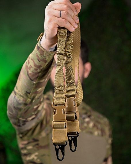 Двохточковий зброярський ремінь койот ПП7604