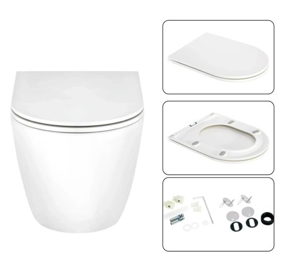 Набір Qtap Nest 4 в 1 підвісний унітаз Scorpio Ultra Quiet 520x365x365 + комплект інсталяції QT1433053EUQW45164 | Зображення 2