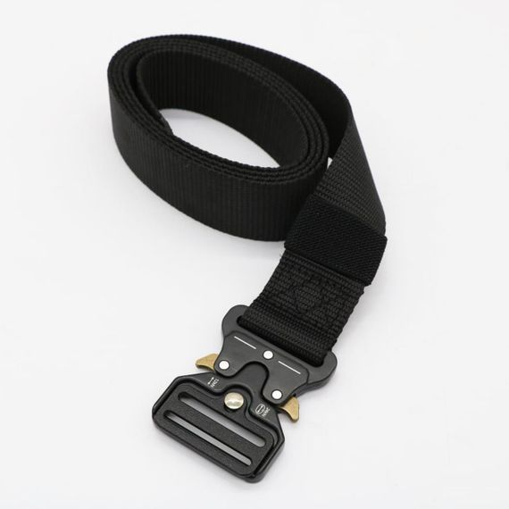 Тактический ремень с металлической пряжкой 125 см, Tactical Belt, Черный / Мужской ремень | Зображення 9