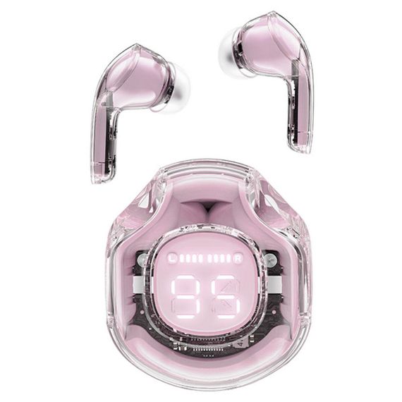 Навушники бездротові Bluetooth ACEFAST T8 Crystal color (2) bluetooth earbuds Lotus Pink