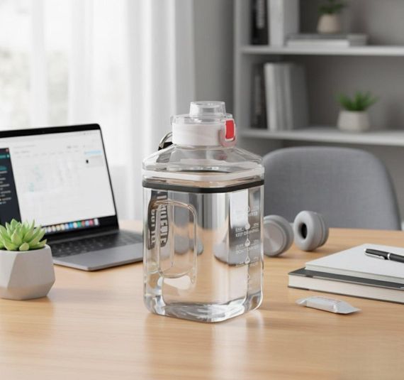 Спортивна біла фляга з BPA-free матеріалу (2.2 л) — зручне рішення для щоденного зволоження | Зображення 9