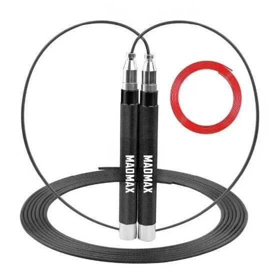 Скакалка швидкісна на підшипниках алюмінієва MadMax MFA-286 Speed jump rope Black 3 м (MFA-286-BLK-U)