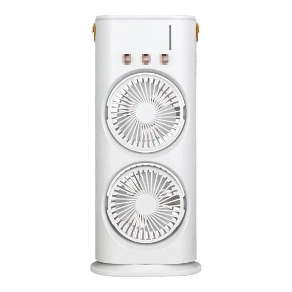 Вентилятор настільний подвійний з охолодженням Double-ended Spray Fan LED-підсвічування 3 швидкості, розпилювач водяного туману | Зображення 2