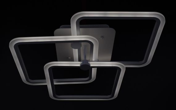 Люстра светодиодная потолочная LED светильник для квартиры на потолок лэд с пультом 25982 Белый 14х55х55 см. | Зображення 4