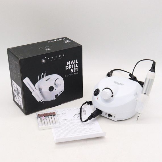 Фрезер для манікюру та педикюру на 45 Вт (35000 об/хв), Naill Drill ZS-601, Білий / Професійний апарат для нігтів | Зображення 9