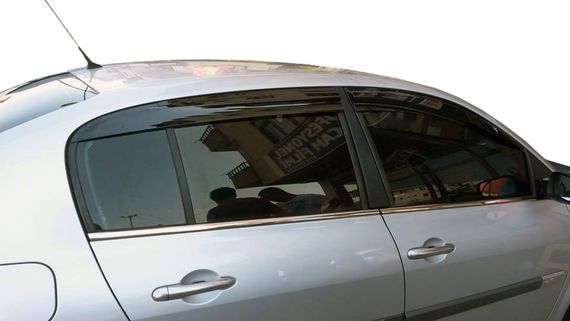 Наружняя окантовка стекол (4 шт, нерж) SD/SW, OmsaLine - Итальянская нержавейка для Renault Megane II 2004-2009 гг | Зображення 2