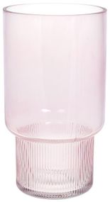 Кількість: Ваза настільна скляна Fuji 25.5х14см light pink