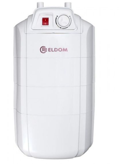 Водонагрівач Eldom EXTRA LIFE 10 л, під мийкою, 2,0 кВт, "мокрий" ТЕН, вертикальний, прямокутний, білий (72325PMP) | Зображення 2