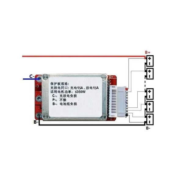 BMS 7S плата защиты аккумуляторов Li-Ion 24V 15A | Зображення 1
