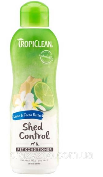 Кондиціонер для собак та котів TropiClean Лайм та какао-масло для контролю линяння 355 мл 202535 | Зображення 1