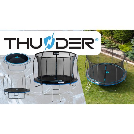 Батут із внутрішньою сіткою THUNDER Inside Elite 6FT 185 см Black/Blue | Зображення 1