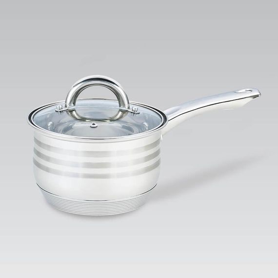 Ковш кухонный Maestro MR-3513-16S, 2.1 л, 16 см, из нержавеющей стали с крышкой, для всех типов плит