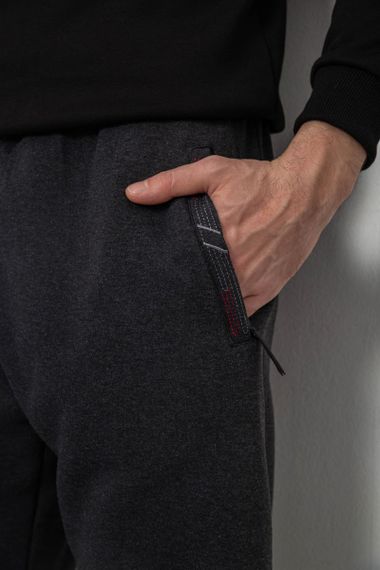 Спортивные штаны мужские на флисе, цвет серый, 244R41748 | Зображення 4