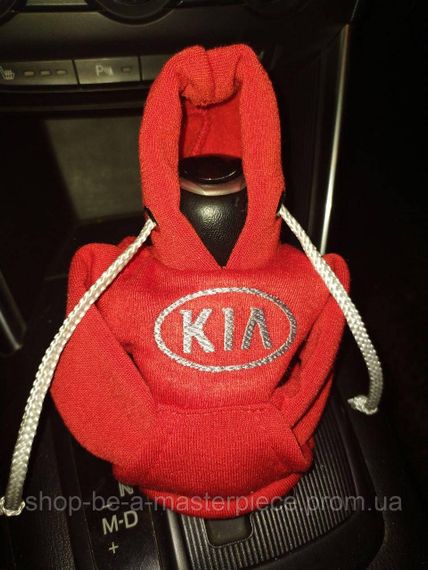 Чохол кофта Худі аксесуар на КПП  Car Hoodie кіа KIA червоний подарунок автомобілісту 10070