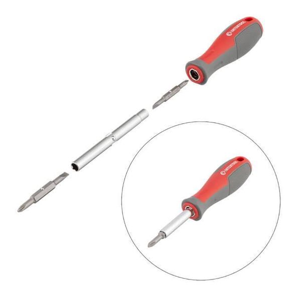 Викрутка з двосторонніми змінними насадками 6 в 1 (SL6.35*65 мм, PH1*5 мм, SL8.0*75 мм, PH2*6 мм, внутрішній1 | Зображення 1