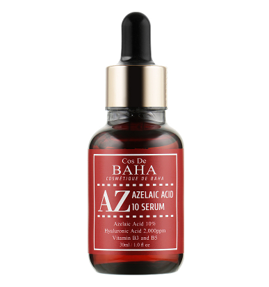 Протизапальна сироватка з азелаїнової кислоти Cos De Baha Azelaic Acid 10% Serum with Niacinamide (30 ml)