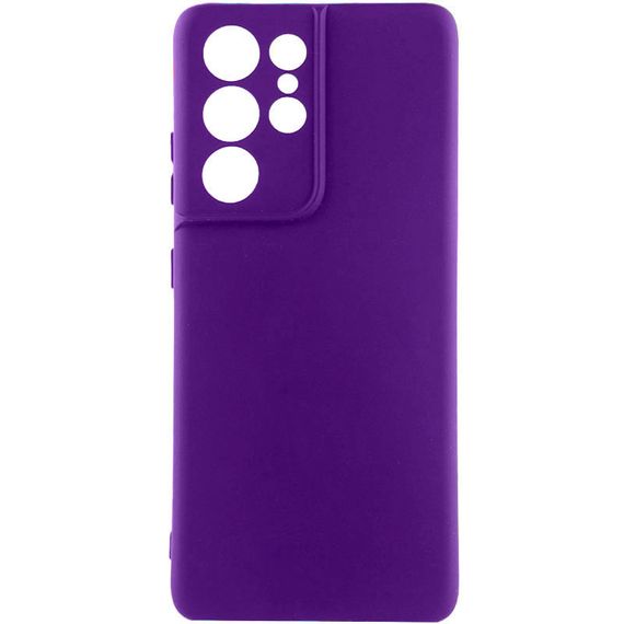 Чехол TPU GETMAN Liquid Silk Full Camera для Samsung Galaxy S22 Ultra Фиолетовый / Ultra Violet