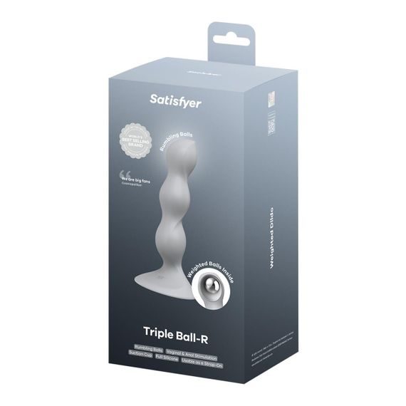 Анальний стимулятор-намистини Satisfyer Triple Ball-R Grey Sex Aura | Зображення 5