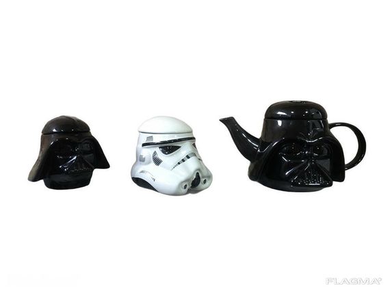 Подарочный Набор Кружка Чашка Бокал 3D Крышкой Star Wars Дарт Вейдер и Штурмовик 3D и...