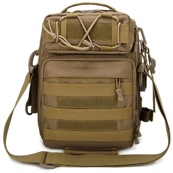 Мужская сумка рюкзак слинг, тактическая сумка барсетка Нагрудная сумка мужская тактическая тканевая | Зображення 4