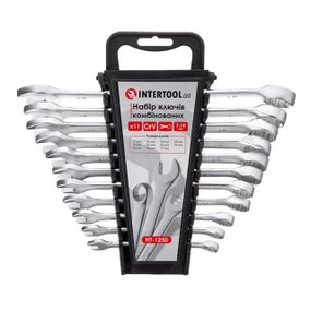 Набір ключів комбінованих 11 од., 7-19 мм, Cr-V INTERTOOL HT-1250