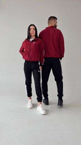 Спортивний костюм унісекс Fred Perry кофта на молнії бордовий | Зображення 4