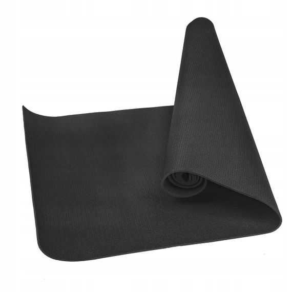 Килимок (мат) для йоги та фітнесу Springos PVC 4 мм YG0034 Black | Зображення 3