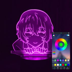 Акриловий світильник-нічник керування з телефона Осаму Дазай tty-n000442