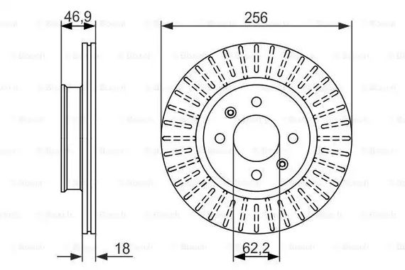 Диск гальмівний HYUNDAI i20, BOSCH (0986479577) | Зображення 4