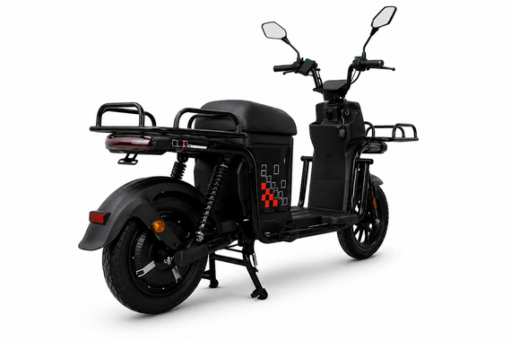 Електроскутер Crosser SUPER MAX 1200W 60 V 30 Ah LiFePO4, до 60 км/год, запас ходу до 90 км, потужний електровелосипед Чорний | Зображення 5