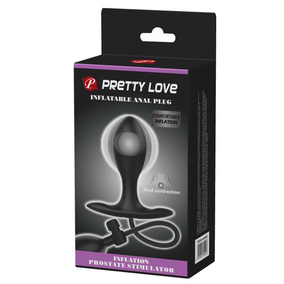 Анальна пробка з накачуванням Pretty Love, чорна, 9.1 х 3.2 см Sex Aura | Зображення 4
