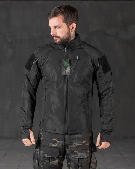 Весняна тактична куртка carrier (аналог uf pro) чорна ВТ0546