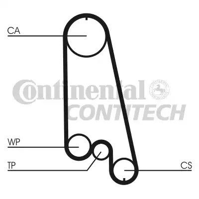 Ремінь ГРМ Lanos 1.5 Conti Tech (CT874) ОРИГИНАЛ (96352407) | Зображення 1