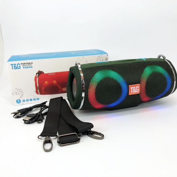 Колонка активная аккумуляторная TG642, Мини-колонки с подсветкой, Блютуз колонка с зарядкой от usb XU-64 | Зображення 5