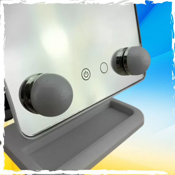 Компактне дзеркало з підсвічуванням для макіяжу 360 градусів. Дзеркало на батареях АА | Зображення 2