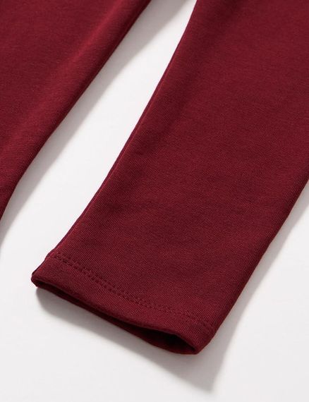 Дитячі теплі лосини для дівчинки Green Cotton 62 см Вишневі (2511121131) | Зображення 3