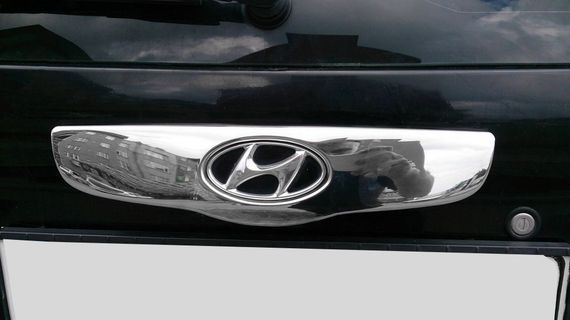 Накладка над номером (2002-2006, нерж.) для Hyundai Getz | Зображення 4