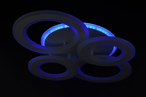 Люстра світлодіодна стельова LED світильник для квартири на стелю лед 26332 Білий 11х45х58 см. | Зображення 6