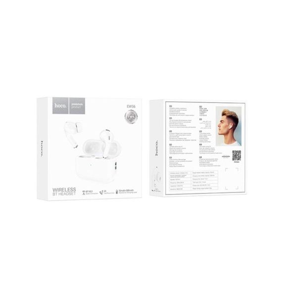 Бездротові навушники HOCO EW56 Generoso true wireless BT headset White | Зображення 1