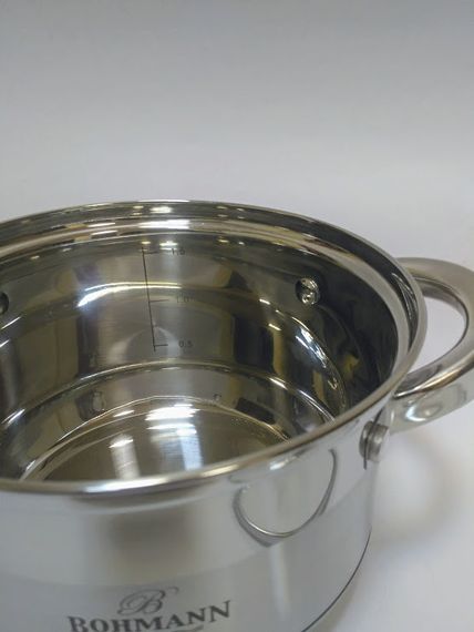 Набор кастрюль Bohmann BH-0715, 6 предметов нержавеющая сталь, для индукции | Зображення 2