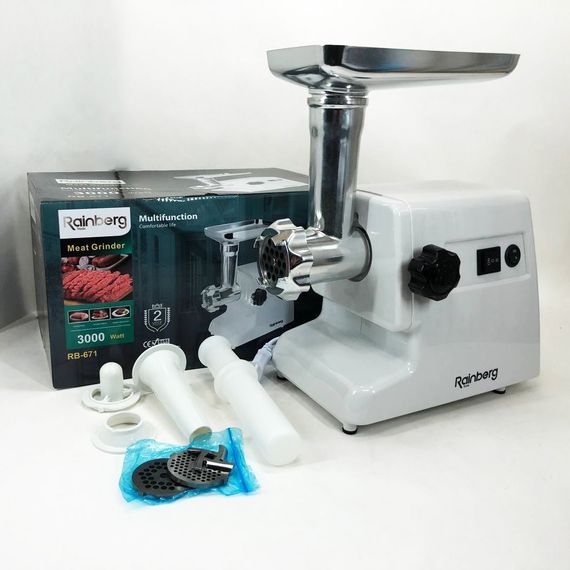 Электрическая мясорубка многофункциональная 2 скорости Rainberg RB-671 NE-148 2200Вт, Электромясорубка | Зображення 7