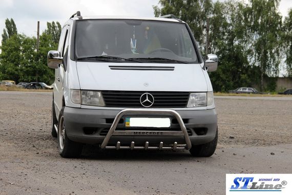 Кенгурятник WT003/4 (нерж.) без надписи, 60мм для Mercedes Vito W638 1996-2003 гг | Зображення 1