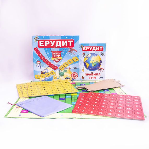 Настольная игра Эрудит Arial 910091-3, на 3х языках | Зображення 1