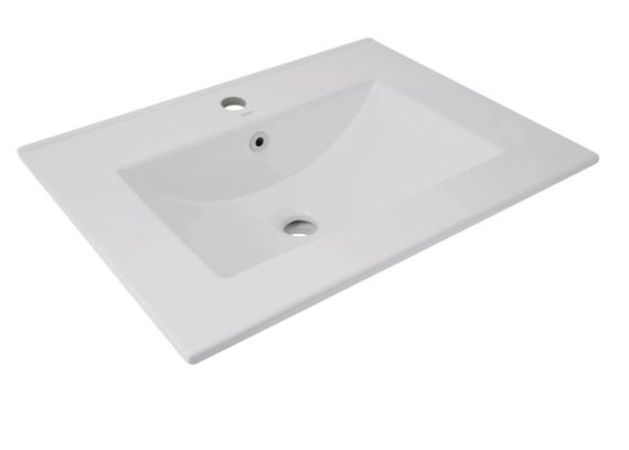 Раковина врізна меблева Qtap Albatross 620x460x180 White з донним клапаном QT01113060CW148473