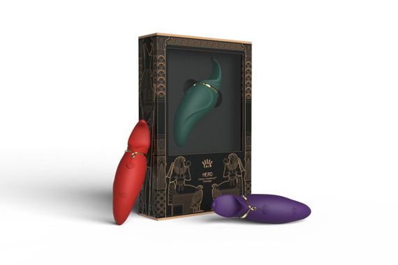 Вібратор 2в1 з язичком Zalo — Hero Jewel Green, кристал Swarovski | Зображення 6