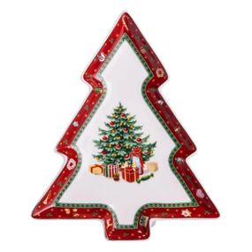 Сервірувальне новорічне блюдо для закусок Christmas 29×24×2 (см) порцеляна HP-SDHK-17