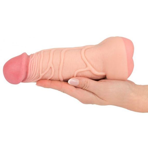 Мастурбатор-насадка 2 IN 1 Nature Skin Extension + Masturbator (Вагина) Sex Aura | Зображення 3