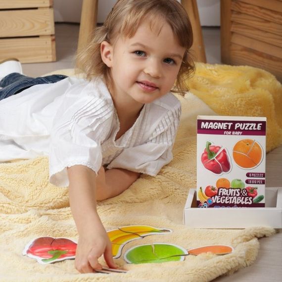 Набор магнитов Magdum Baby puzzle "Фрукты и овощи" ML4031-25 EN | Зображення 4