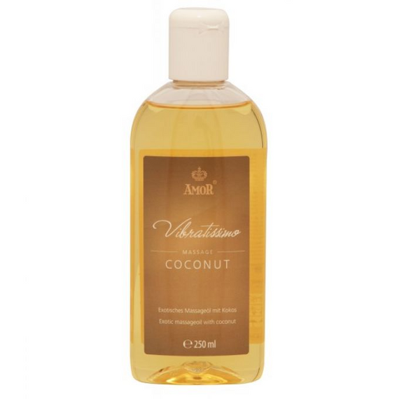 Масажна олійка Amor Vibratissimo Coconut з ароматом кокоса, 250 мл Sex Aura